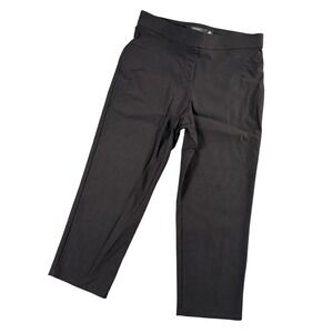 Tahari Black Pull On Cropped Pants Women's S Ankle Length Workwear Capsule
